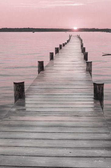 Lori Deiter LD2699 - LD2699 - Pink Sunset at the Dock - 12x18 Dock, Ocean, Sunset, Pink, Coastal, Photography from Penny Lane