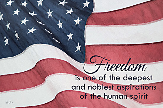 Lori Deiter LD2707 - LD2707 - Freedom Is…     - 16x12 Freedom, American Flag, Patriotic, Red, White, Blue, Americana, Quote, Ronald Reagan  from Penny Lane