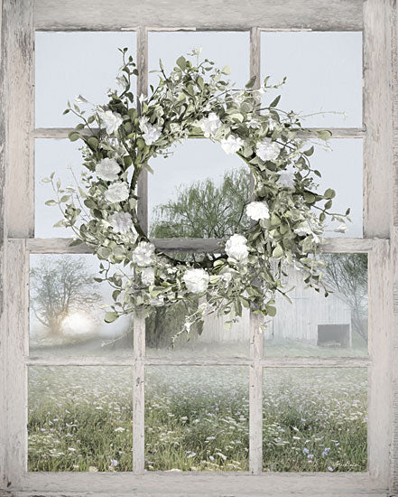 Lori Deiter LD2761 - LD2761 - Spring Farm View - 12x16 Photography, Window, Wreath, Floral Wreath, Flowers from Penny Lane