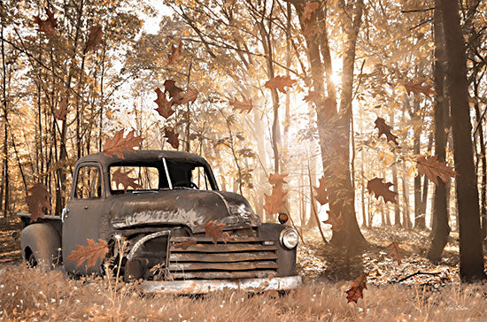 Lori Deiter LD2996 - LD2996 - Leaves are Falling - 18x12 Truck, Antique Truck, Vintage, Fall, Forest, Landscape, Masculine, Photography from Penny Lane