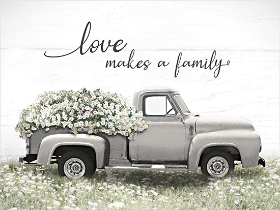 Lori Deiter LD3152 - LD3152 - Love Makes a Family - 16x12 Truck, Flower Truck, Flowers, Photography, Love Makes a Family, Typography, Signs, Wildflowers, Vintage Truck from Penny Lane