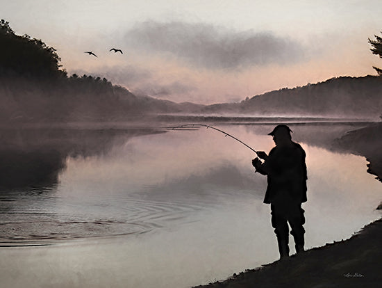 Lori Deiter LD3200 - LD3200 - The Fisherman - 16x12 Lake, Lodge, Fisherman, Man, Fishing, Photography, Morning, Landscape, Leisure from Penny Lane