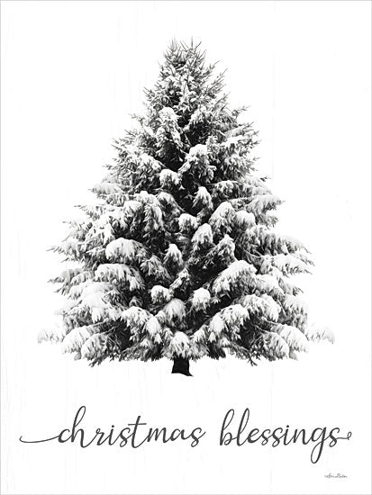 Lori Deiter LD3205 - LD3205 - Christmas Blessings Snowy Tree - 12x16 Christmas, Holidays, Christmas Tree, Photography, Christmas Blessings, Typography, Signs, Textual Art, Winter, Snow, Pine Tree from Penny Lane