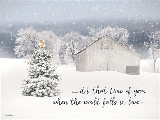 Lori Deiter LD3223 - LD3223 - Winter Love - 16x12 Winter, It's that Time of Year when the World Falls in Love, Typography, Signs, Textual Art, Barn, Farm, Christmas Tree, Trees, Snow, Inspirational from Penny Lane