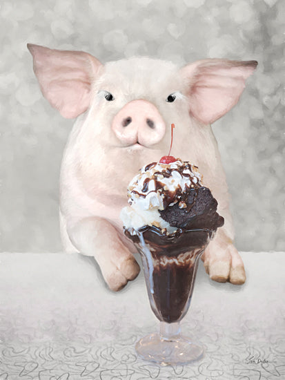 Lori Deiter LD3309 - LD3309 - Sweet Treat - 12x16 Whimsical, Pig, Ice Cream Sundae, Photography, Kitchen, Sweet Treat, Counter from Penny Lane