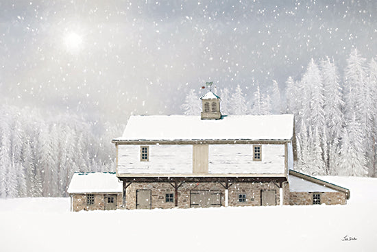 Lori Deiter LD3348 - LD3348 - Snowbound - 18x12 Winter, Barn, Farm, Stone Barn, Photography, Snow, Trees, Landscape from Penny Lane