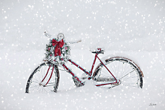Lori Deiter LD3410 - LD3410 - Lighted Christmas Bike - 18x12 Christmas, Holidays, Winter, Photography, Bicycle, Bike, Wreath, Christmas Lights, Snow, Lighted Christmas Bike from Penny Lane