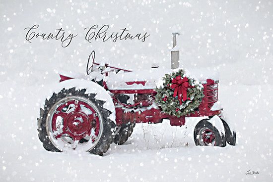Lori Deiter LD3411 - LD3411 - Country Christmas Tractor - 18x12 Christmas, Holidays, Winter, Photography, Tractor, Farm, Farmhouse/Country, Country Christmas, Typography, Signs, Textual Art, Wreath, Snow from Penny Lane