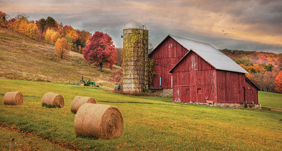 Lori Deiter LD455 - Autumn Breeze  - Autumn, Farm, Hay Stacks from Penny Lane Publishing