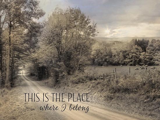 Lori Deiter LD856 - This is the Place Where I Belong - Road, Path, Sheep, Landscape, Inspirational, Animals, Photography, Tree, Path, Sign from Penny Lane Publishing