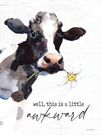 lettered & lined LET135 - LET135 - A Little Awkward  Bath - 12x16 A Little Awkward, Cow, Daily, Flowers, Bath, Bathroom, Humorous, Signs from Penny Lane
