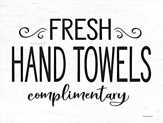 lettered & lined LET142 - LET142 - Fresh Hand Towels - 16x12 Bath, Bathroom, Fresh Towels, Black & White, Signs from Penny Lane