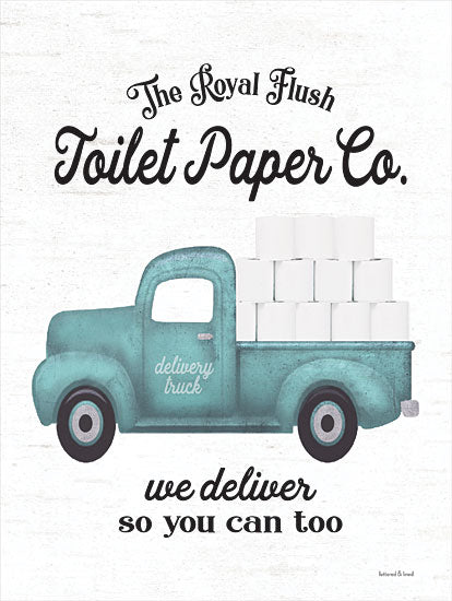 lettered & lined LET143 - LET143 - Toilet Paper Co. - 12x16 Toilet Paper Company, Truck, Toilet Paper, Humorous, Bath, Bathroom, Signs from Penny Lane