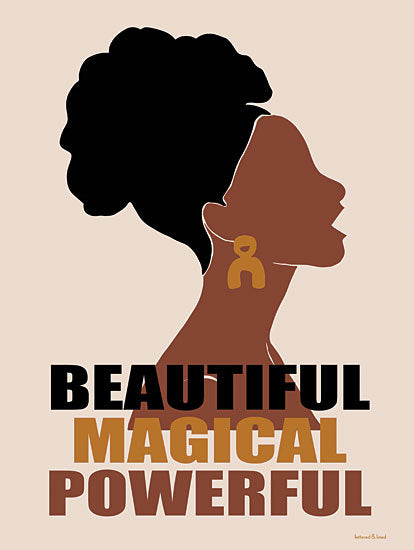 lettered & lined LET210 - LET210 - Beautiful - 12x16 Beautiful, Magical, Powerful, Black, Black Art, Tween, Motivational, Signs from Penny Lane