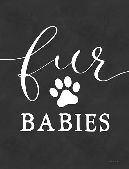 lettered & lined LET215 - LET215 - Fur Babies - 12x16 Pets, Fur Babies, Typography, Signs, Textual Art, Paw Print, Black & White from Penny Lane