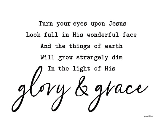 lettered & lined LET239 - LET239 - Glory & Grace - 16x12 Turn Your Eyes Upon Jesus, Religious, Typography, Signs from Penny Lane