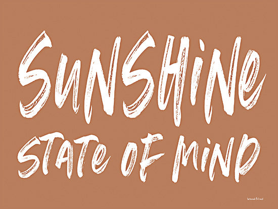 lettered & lined LET379 - LET379 - Sunshine State of Mind - 16x12 Sunshine State of Mind, Sun, Fun, Summertime, Summer, Typography, Signs from Penny Lane