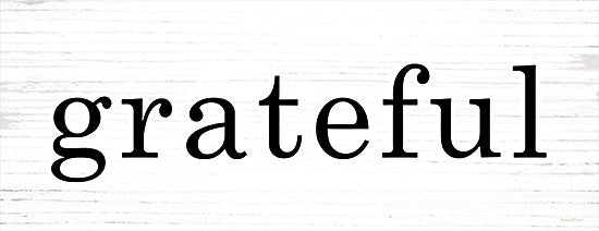 lettered & lined LET394 - LET394 - Grateful - 18x6 Grateful, Typography, Signs, Black & White from Penny Lane