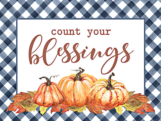 lettered & lined LET409 - LET409 - Count Your Blessings - 16x12 Count Your Blessings, Pumpkins, Thanksgiving, Fall, Autumn, Harvest, Signs from Penny Lane