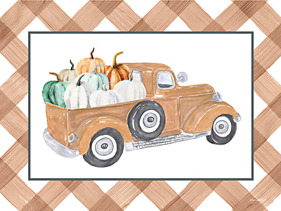 lettered & lined LET411 - LET411 - Autumn Haul - 16x12 Pumpkins, Truck, Farm, Fall, Autumn from Penny Lane