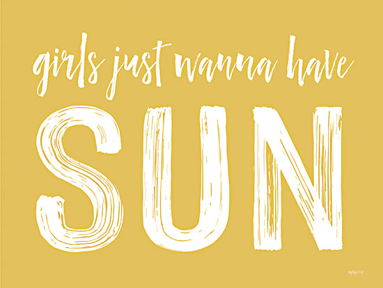 lettered & lined LET421 - LET421 - Girls Just Wanna Have Sun - 16x12 Girls Just Wanna Have Sun, Coastal, Humorous, Beach, Summer, Typography, Signs from Penny Lane