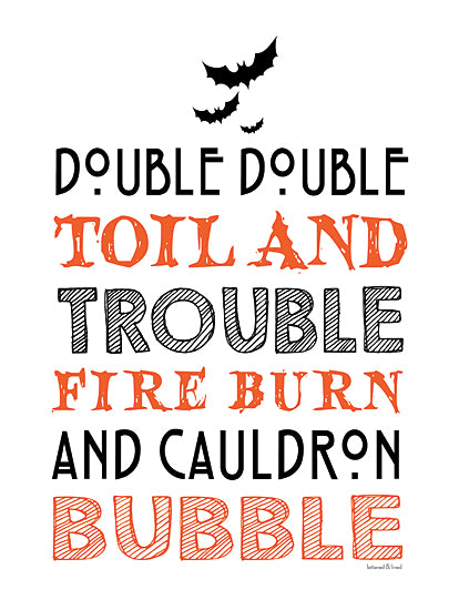 lettered & lined LET441 - LET441 - Toil and Trouble - 12x16 Halloween, Poem, Double Double Toil and Trouble, Halloween Icons, Typography, Signs from Penny Lane