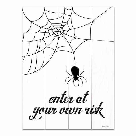 lettered & lined LET451PAL - LET451PAL - Enter At Your Own Risk - 12x16 Enter At Your Own Risk, Spider, Spider's Web, Halloween, Typography, Signs from Penny Lane