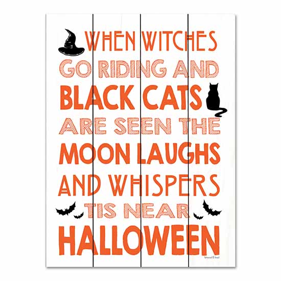 lettered & lined LET456PAL - LET456PAL - When Witches Go Riding - 12x16 When Witches Go Riding, Black Cats, Moon, Halloween, Halloween Icons, Typography, Signs from Penny Lane