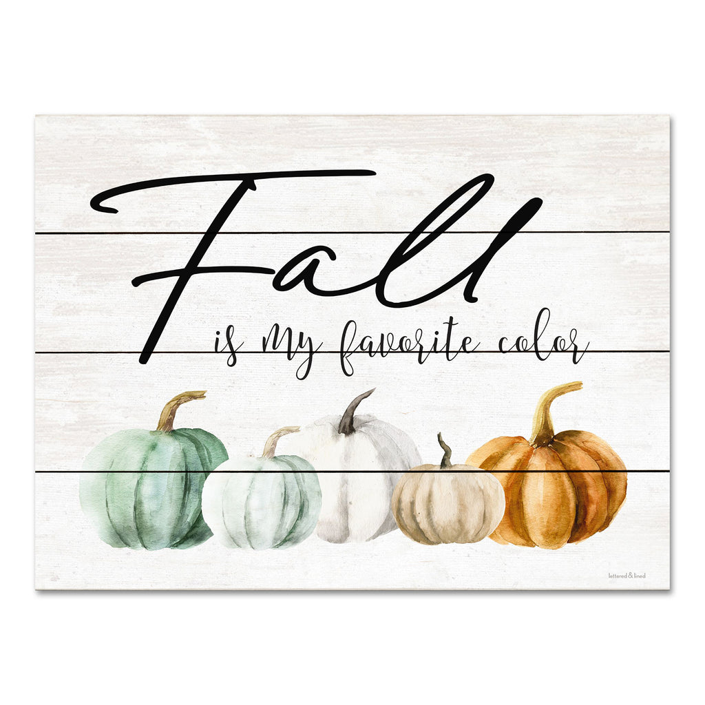 lettered & lined LET497PAL - LET497PAL - Fall is My Favorite Color - 16x12 Fall is My Favorite Color, Pumpkins, Fall, Autumn, Typography, Signs from Penny Lane