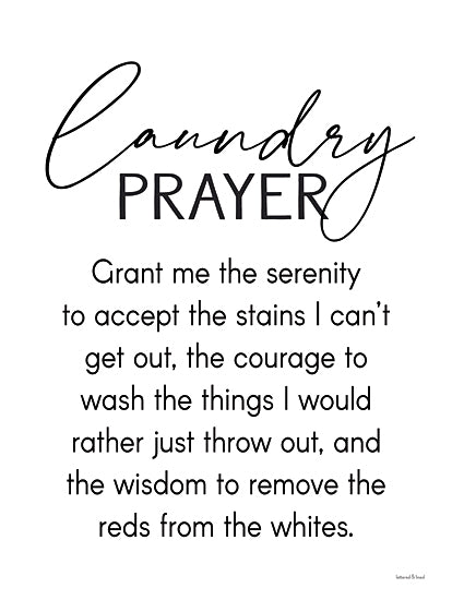 lettered & lined LET528 - LET528 - Laundry Prayer - 12x16 Laundry Prayer, Laundry, Humorous, Typography, Signs from Penny Lane