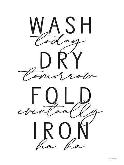 lettered & lined LET529 - LET529 - Wash Today - 12x16 Wash Today, Laundry, Humorous, Typography, Signs from Penny Lane