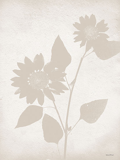 lettered & lined LET574 - LET574 - Floral Silhouette III - 12x16 Flowers, Silhouette, Sepia, Rustic from Penny Lane