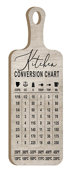 lettered & lined LET599CB - LET599CB - Kitchen Conversion Chart - 6x18 Kitchen, Cutting Board, Kitchen Conversion Chart, Typography, Signs, Baking Measurements from Penny Lane