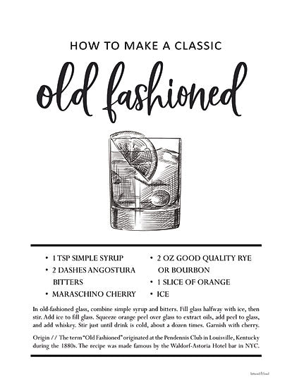 lettered & lined LET605 - LET605 - Old Fashioned - 12x16 Old Fashioned Drink, Drink, Cocktail, Recipe, Kitchen, Typography, Signs from Penny Lane