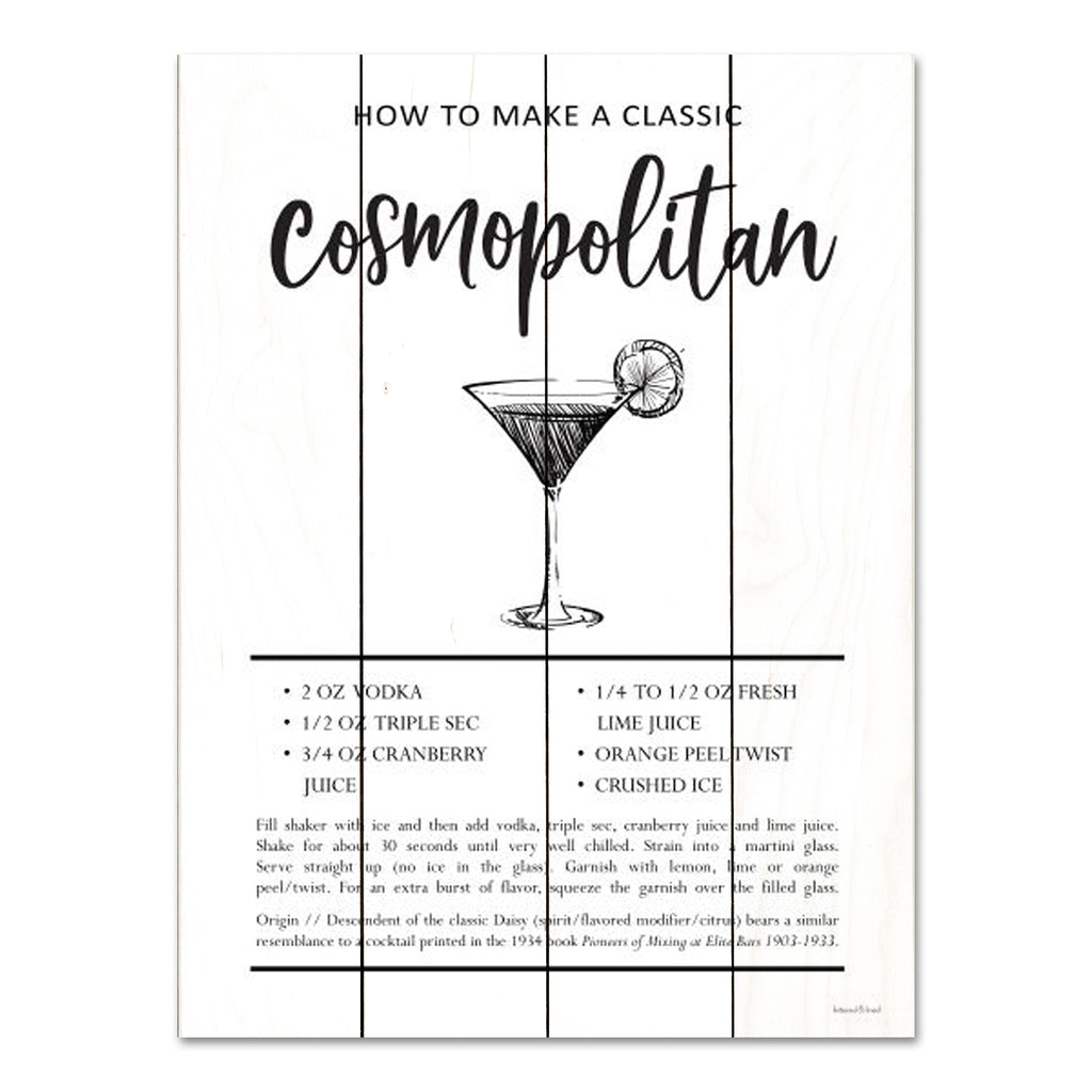 lettered & lined LET609PAL - LET609PAL - Cosmopolitan - 12x16 Cosmopolitan Cocktail, Drink, Cocktail, Recipe, Kitchen, Typography, Signs from Penny Lane