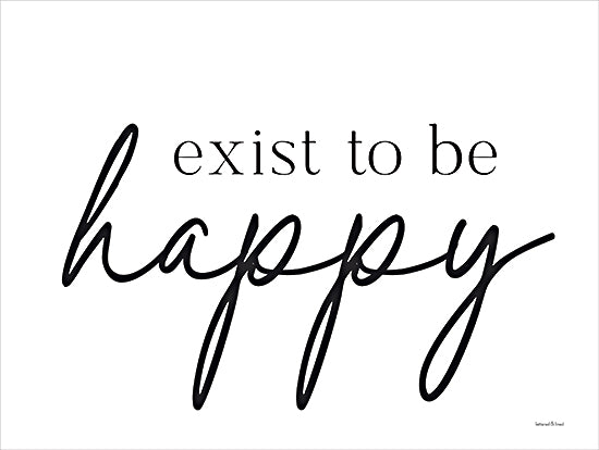 lettered & lined LET648 - LET648 - Exist to be Happy - 16x12 Inspirational, Exist to be Happy, Typography, Signs, Motivational from Penny Lane