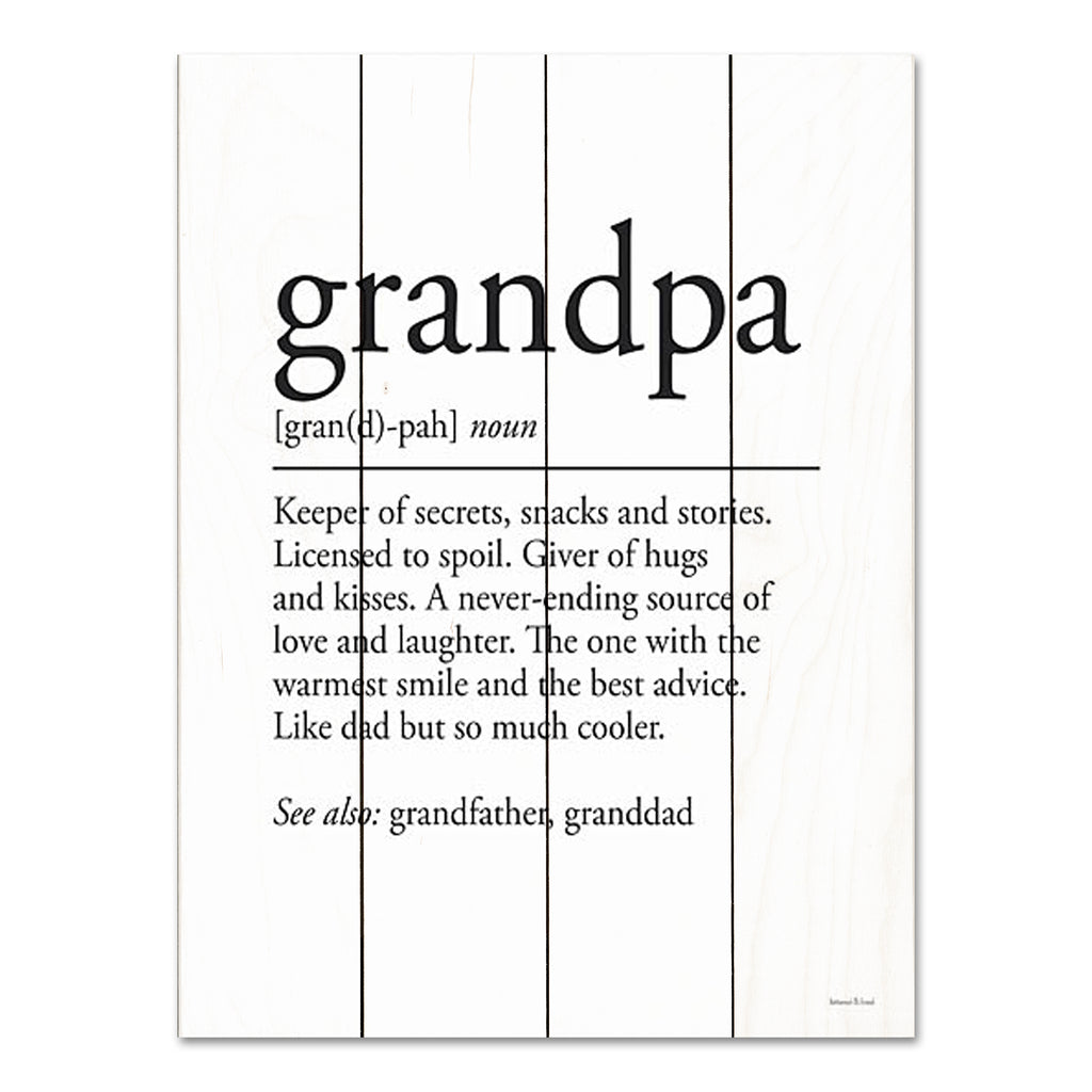 lettered & lined LET689PAL - LET689PAL - Grandpa Definition 2 - 12x16 Grandpa, Grandfather, Papa, Definition, Typography, Signs, Humorous, Black & White from Penny Lane
