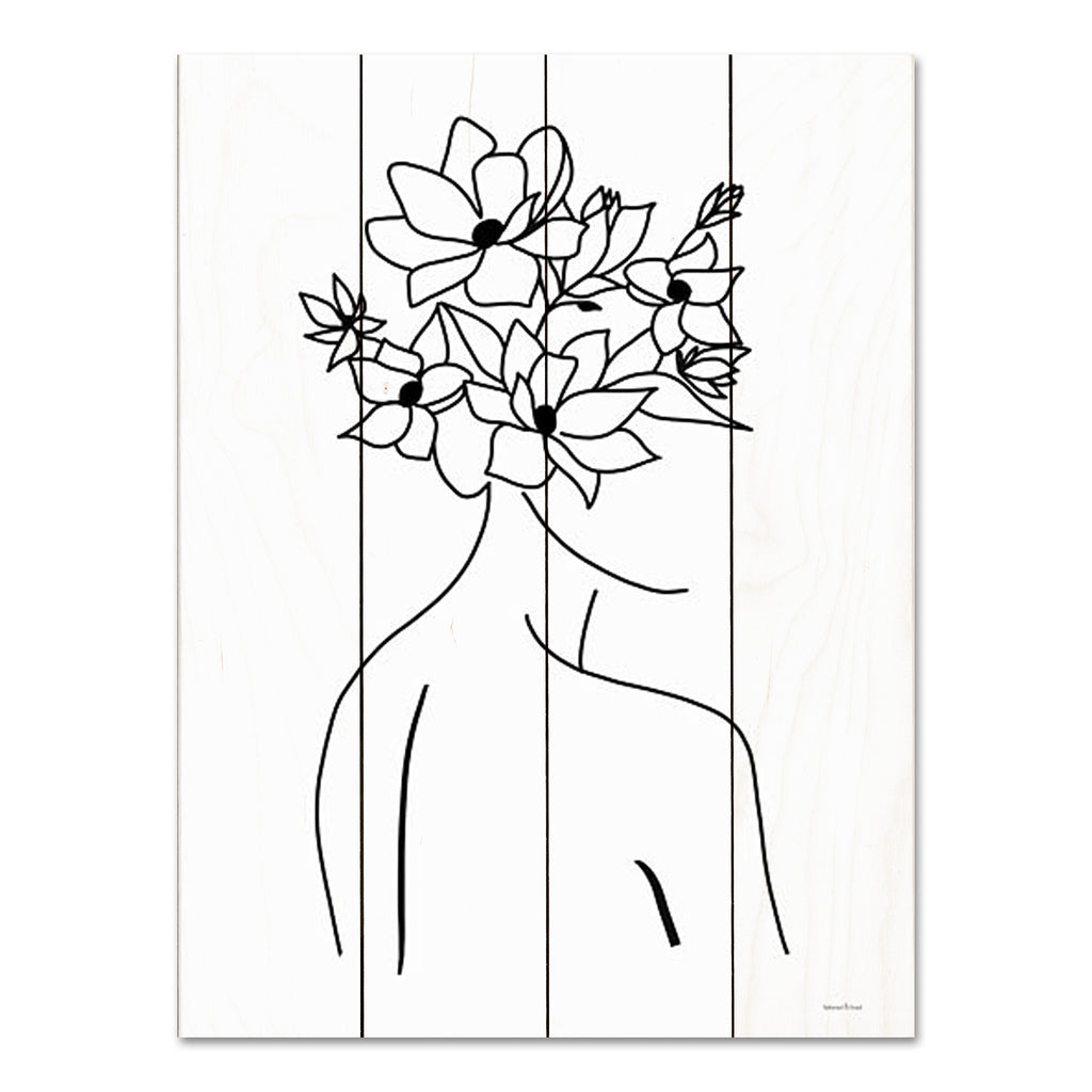 lettered & lined LET712PAL - LET712PAL - Figurative Floral - 12x16 Abstract, Flowers, Figurative, Drawing Print, Black & White, Eclectic from Penny Lane