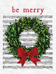 LET759 - Be Merry Christmas Wreath - 12x16