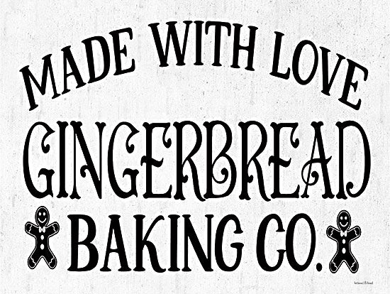 lettered & lined LET770 - LET770 - Gingerbread Baking Co. - 16x12 Christmas, Holidays, Gingerbread Baking Co., Typography, Signs, Textual Art, Kitchen, Holiday Baking, Black & White, Winter from Penny Lane