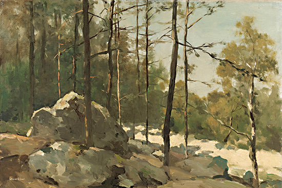 lettered & lined LET860 - LET860 - Morning Light - 18x12 Landscape, Rocks, Trees, Sky, Neutral Palette from Penny Lane