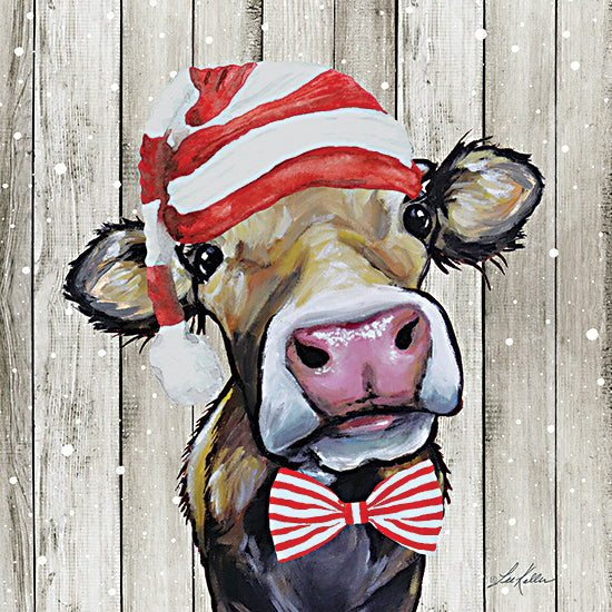 Lee Keller LK134 - LK134 - Christmas Cow I - 12x12 Christmas, Holidays, Cow, Whimsical from Penny Lane