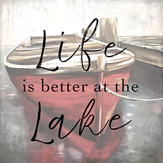 Lee Keller LK165 - LK165 - Life is Better at the Lake - 12x12 Lake, Rowboat, Boat, Dock, Life is Better at the Lake, Typography, Signs, Textual Art, Summer, Masculine from Penny Lane