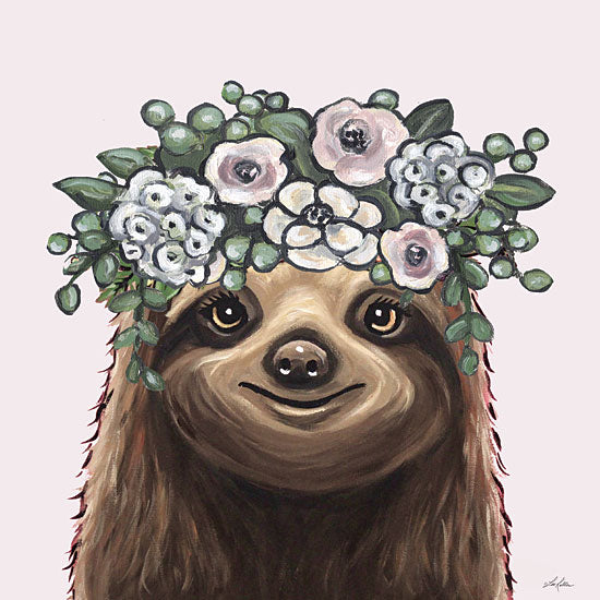 Lee Keller LK175 - LK175 - Floral Sloth - 12x12 Sloth, Flowers, Floral Crown, Whimsical, Greenery from Penny Lane