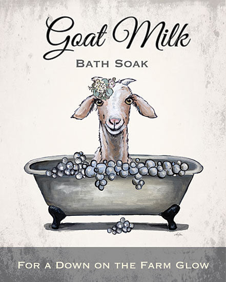 Lee Keller LK220 - LK220 - Goat Milk Bath Soak - 12x16 Bath, Bathroom, Bathtub, Humorous, Goat Milk Bath Soak for a Down on the Farm Glow, Typography, Signs, Textual Art, Goat, Farmhouse/Country from Penny Lane