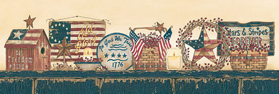 Linda Spivey LS1334 - Stars and Stripes Forever  - Stars, Birdhouse, Plate, Baskets, USA, America from Penny Lane Publishing
