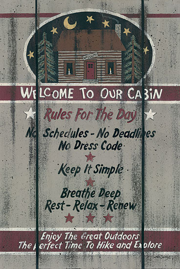 Linda Spivey LS1542 - Cabin Rules for the Day - Cabin, Welcome, Rules from Penny Lane Publishing