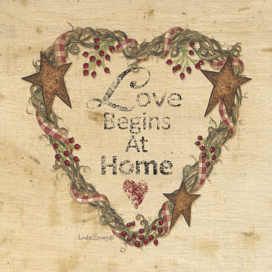 Linda Spivey LS1569 - Love Begins at Home - Barn Star, Typography, Signs, Heart from Penny Lane Publishing