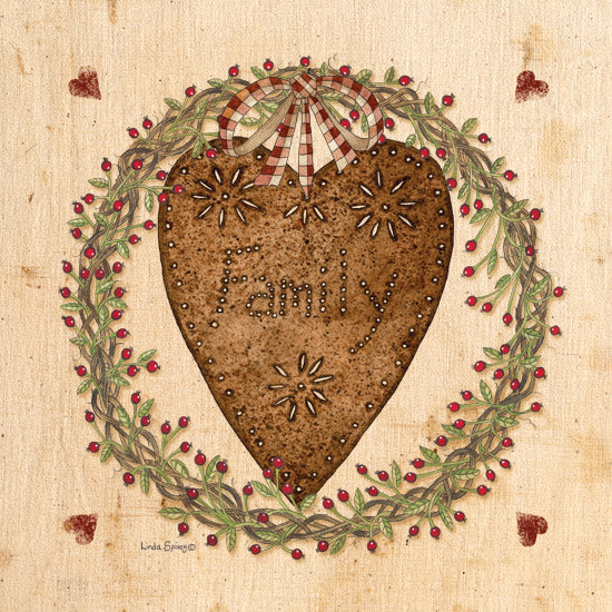 Linda Spivey LS1656 - Punched Tin Heart on Wreath - Punched Tin, Heart, Wreath, Family from Penny Lane Publishing