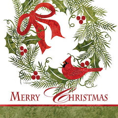 LS1807 - Merry Christmas Cardinal Wreath II - 0